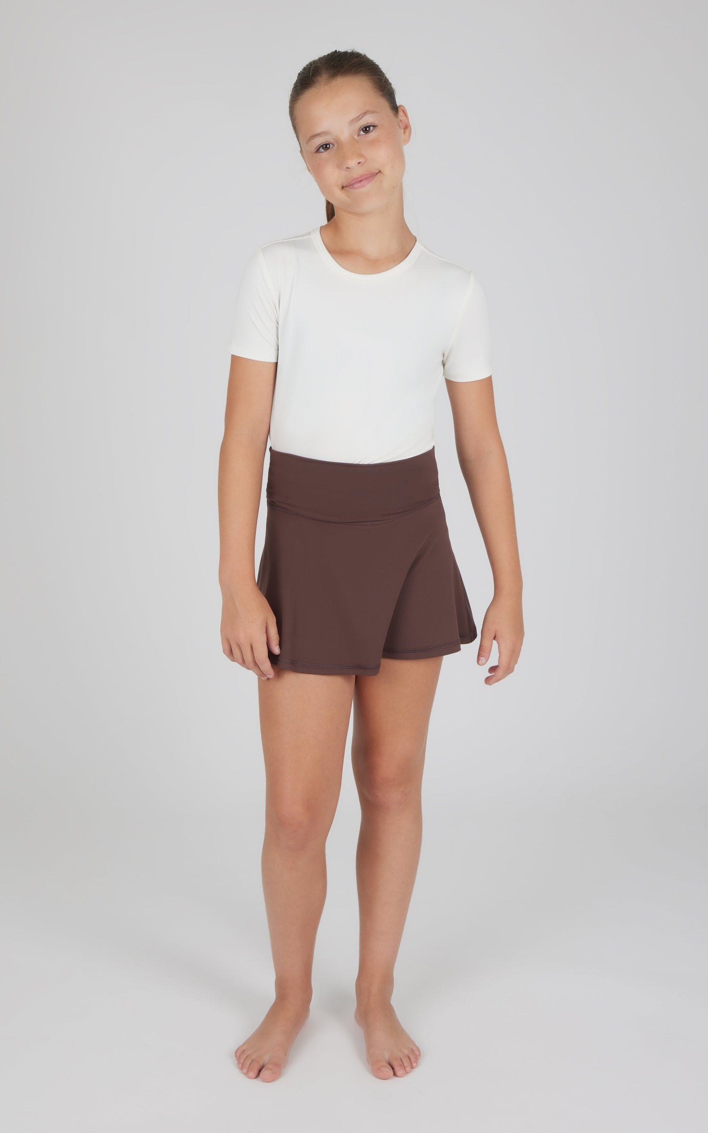 90 Degree by Reflex Girls 2 PK Lux Fold Over Skort