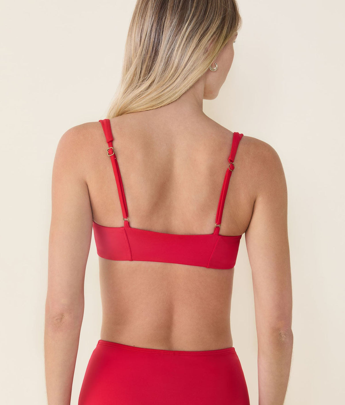 The Havana Bikini Top - Flat - Cherry Red