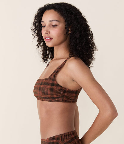 The Rye Bikini Top - Plaid - Sierra Plaid