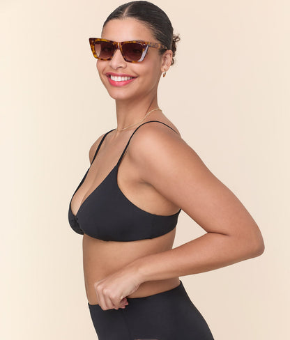 The Bonita Bikini Top - Eco Nylon - Black