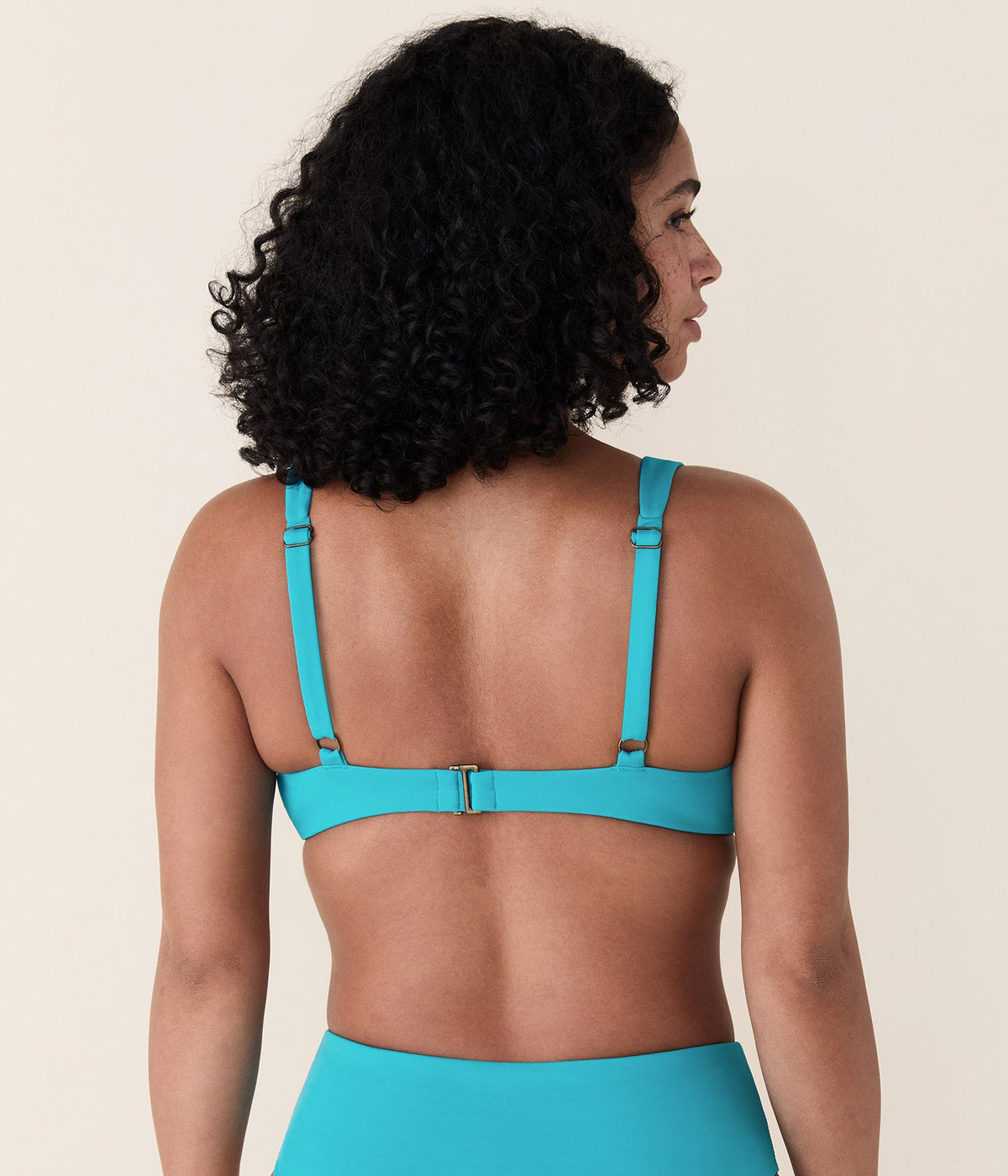 The Sicily Bikini Top - Eco Nylon - Cyan