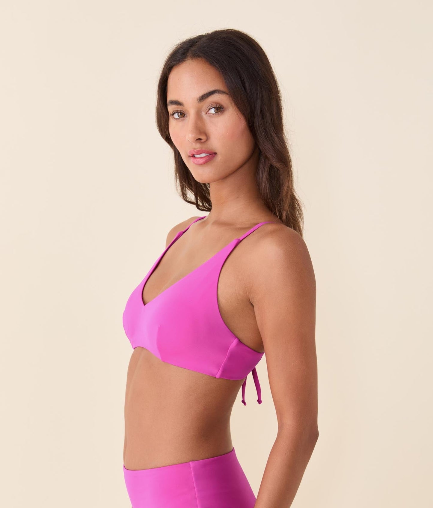 The Ohana Bikini Top - Eco Nylon - Azalea