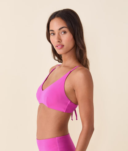 The Ohana Bikini Top - Eco Nylon - Azalea
