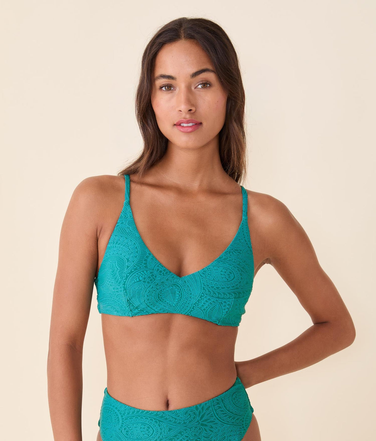 The Ohana Bikini Top - Paisley - Oasis