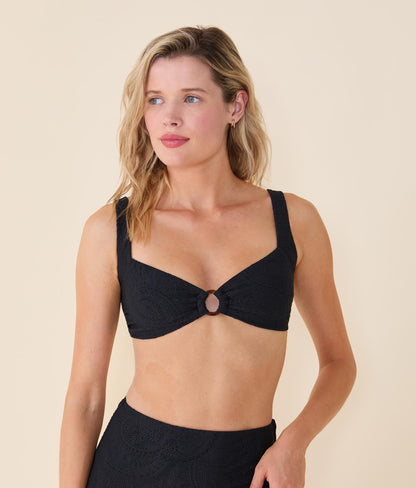 The Lori Bikini Top - Paisley - Black Paisley