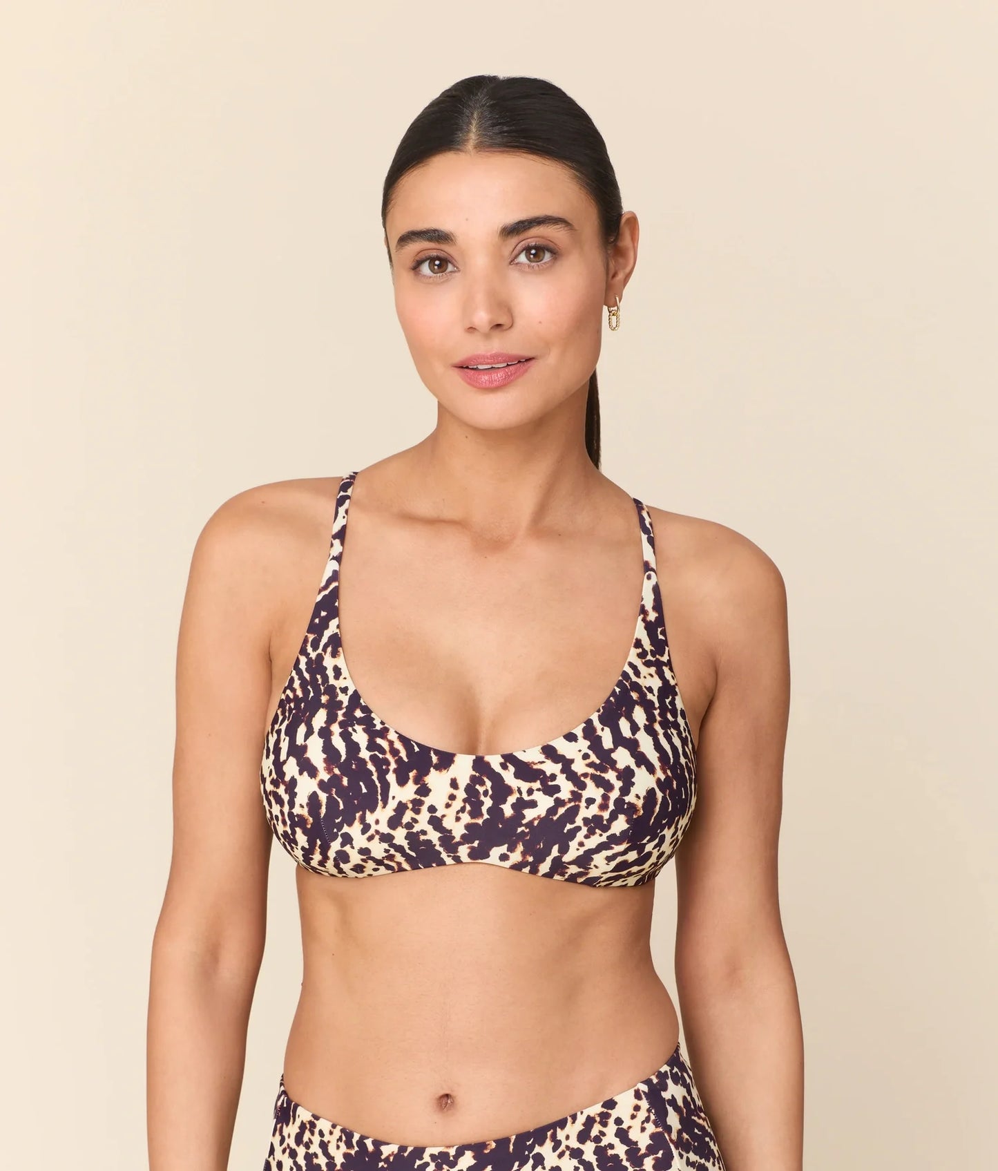 The Essex Bikini Top - Eco Nylon - Spotted Leopard