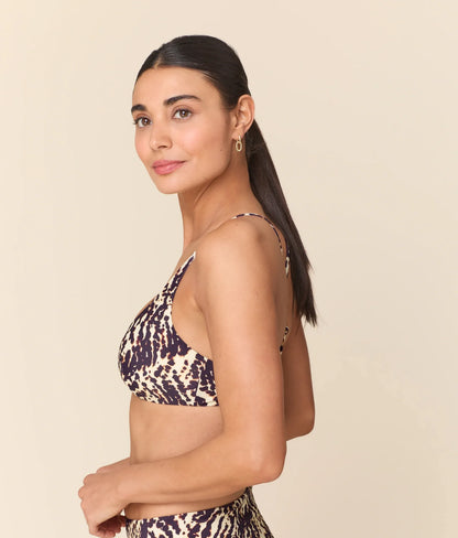 The Essex Bikini Top - Eco Nylon - Spotted Leopard