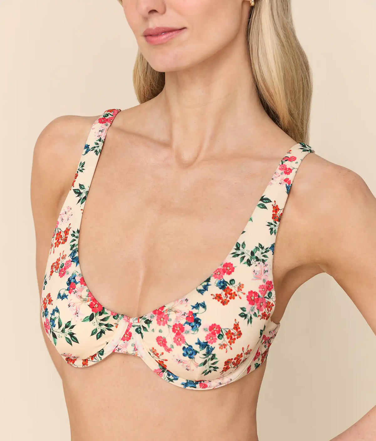 The Verda Bikini Top - Eco Nylon - Riviera Floral