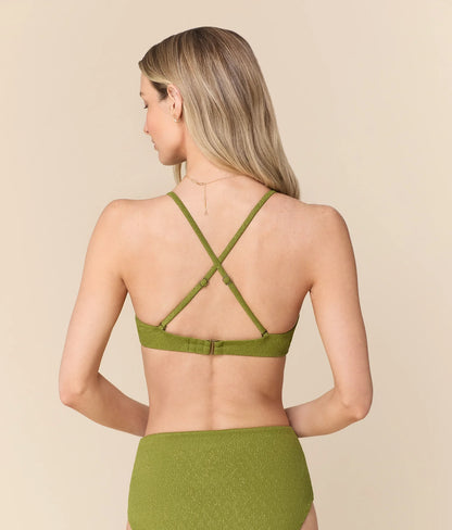 The Essex Bikini Top - Shimmer - Cactus