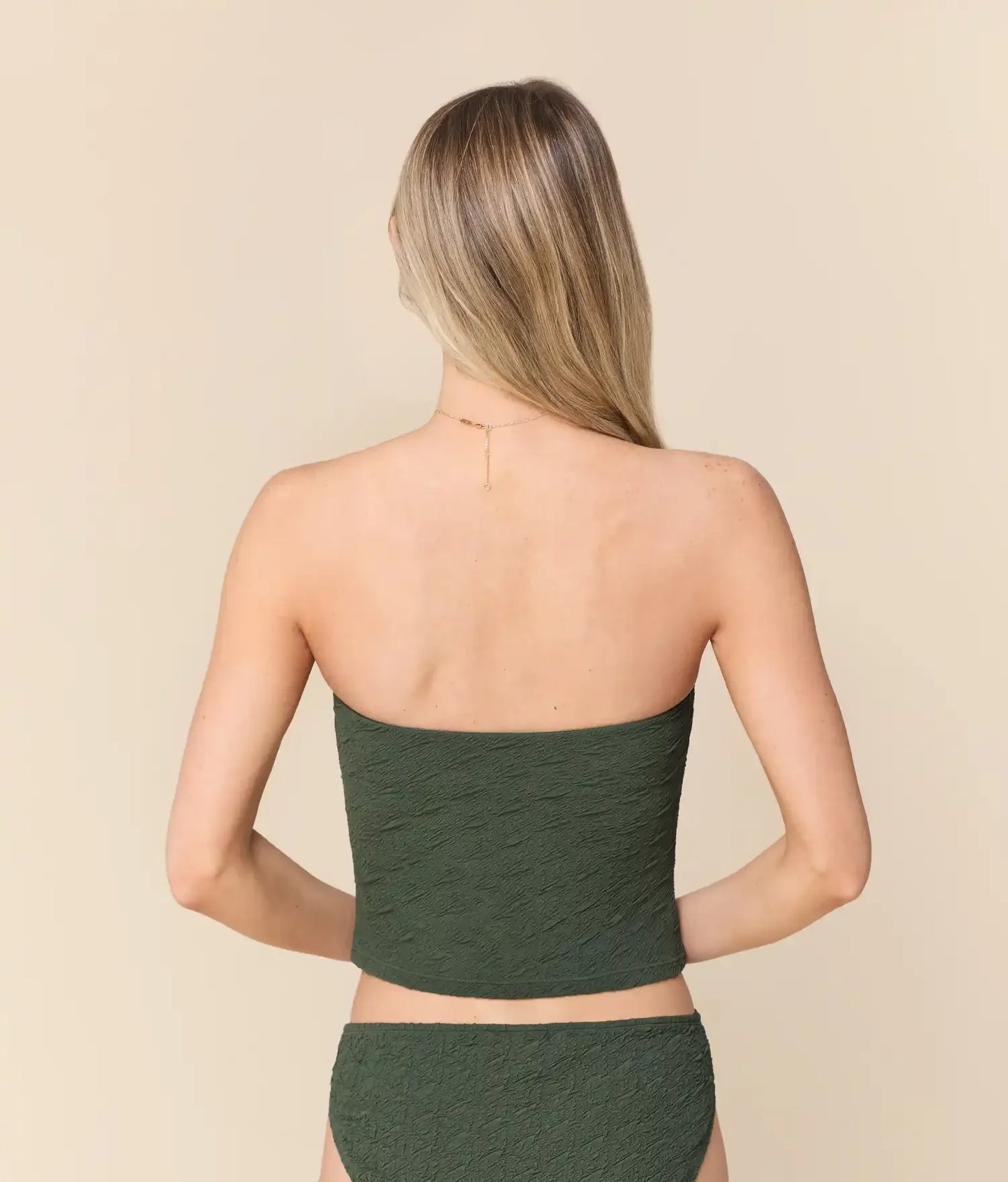 The Kauai Tankini - Textured Geo - Thyme