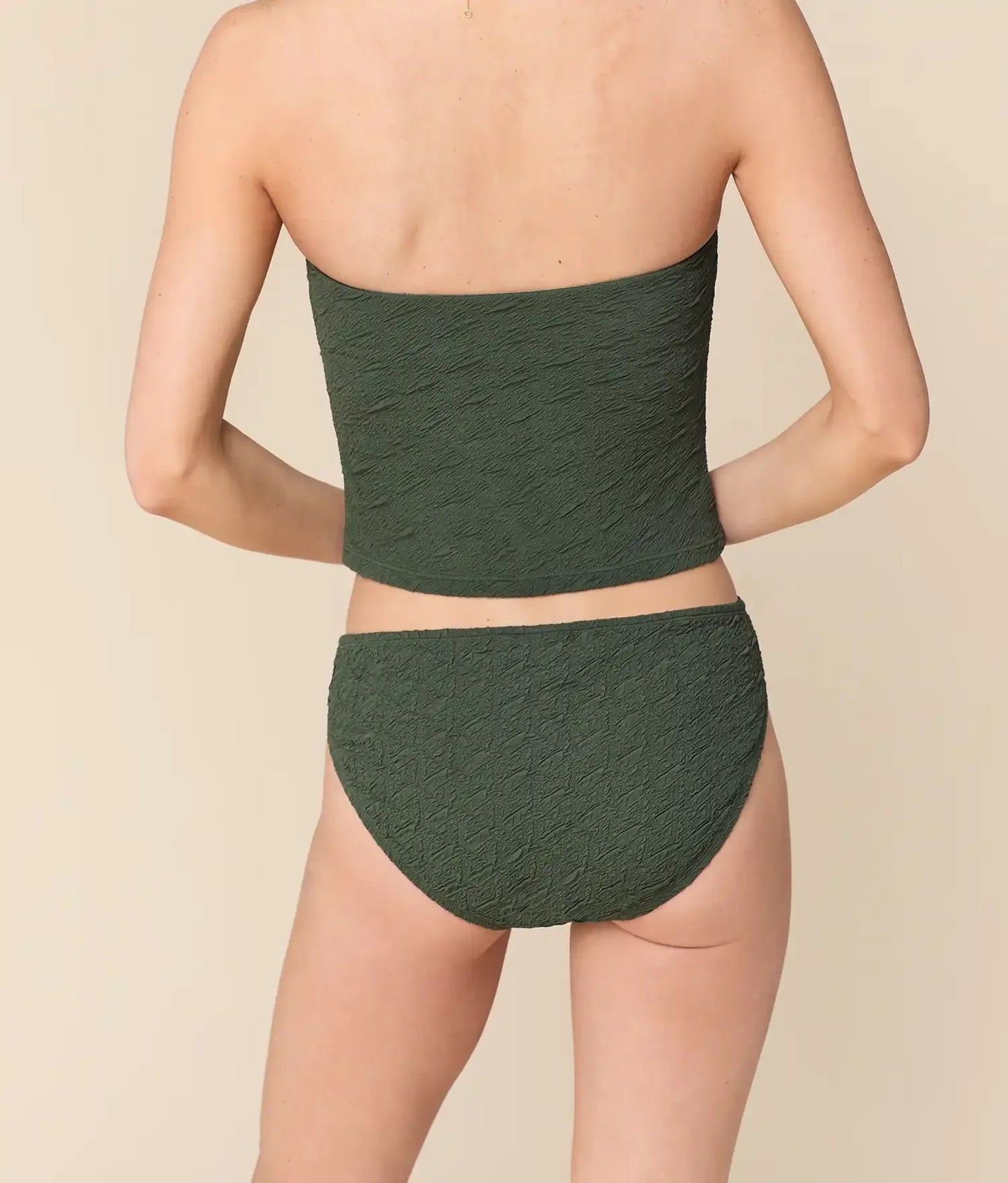The Classic Bikini Bottom - Textured Geo - Thyme