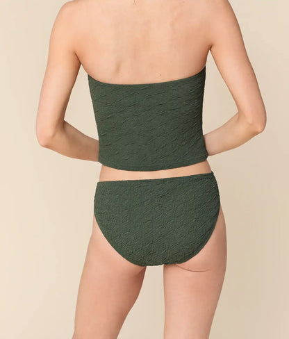 The Classic Bikini Bottom - Textured Geo - Thyme