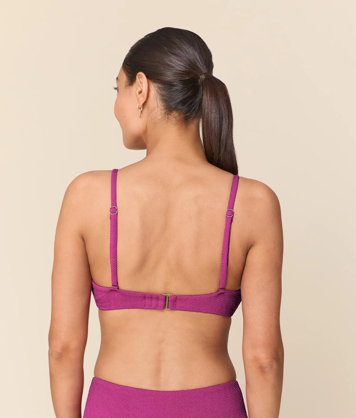 The Essex Bikini Top - Seersucker Wave - Juicy