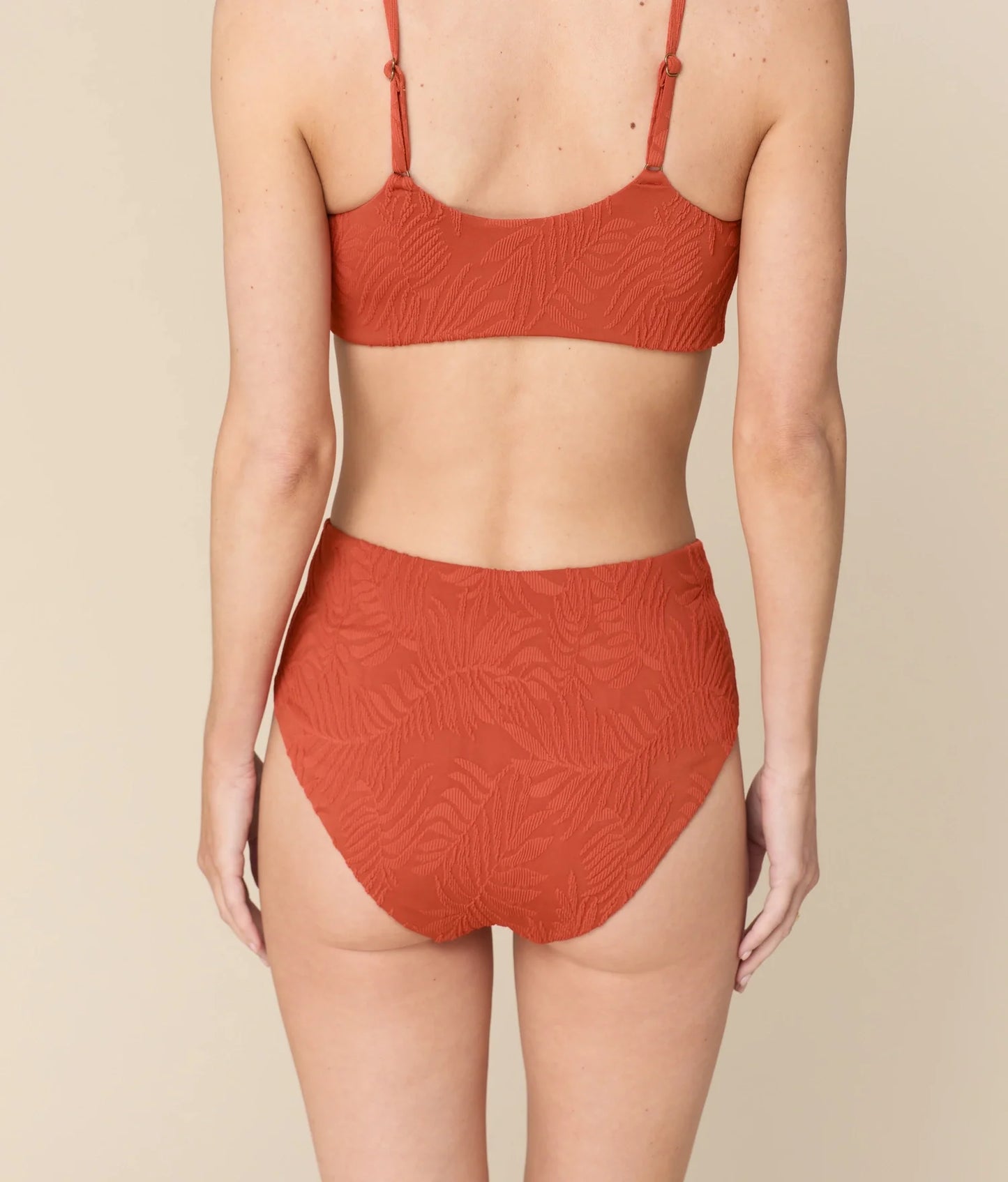 The High Rise Bikini Bottom - Botanical - Ember