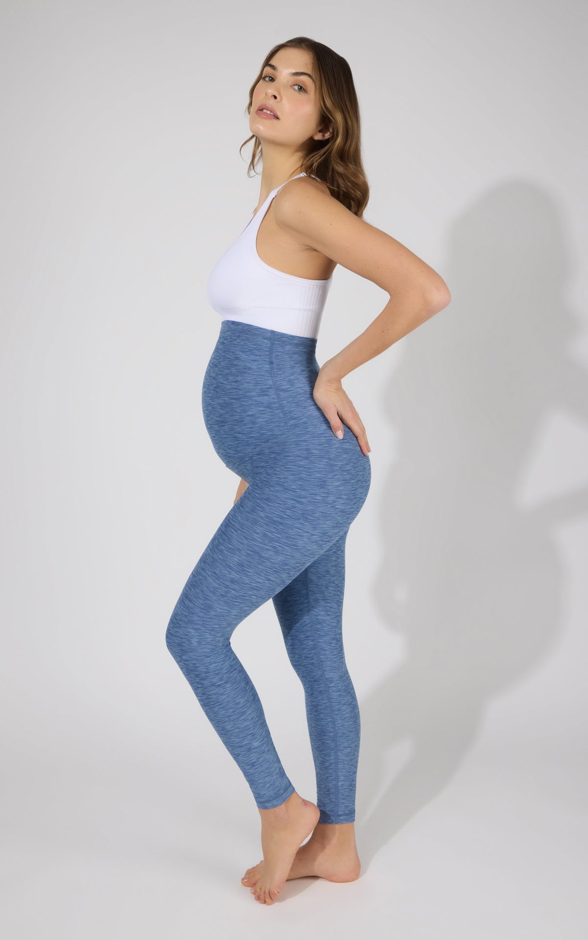 90 Degree by Reflex Maternity Heathered Lux Ankle Legging