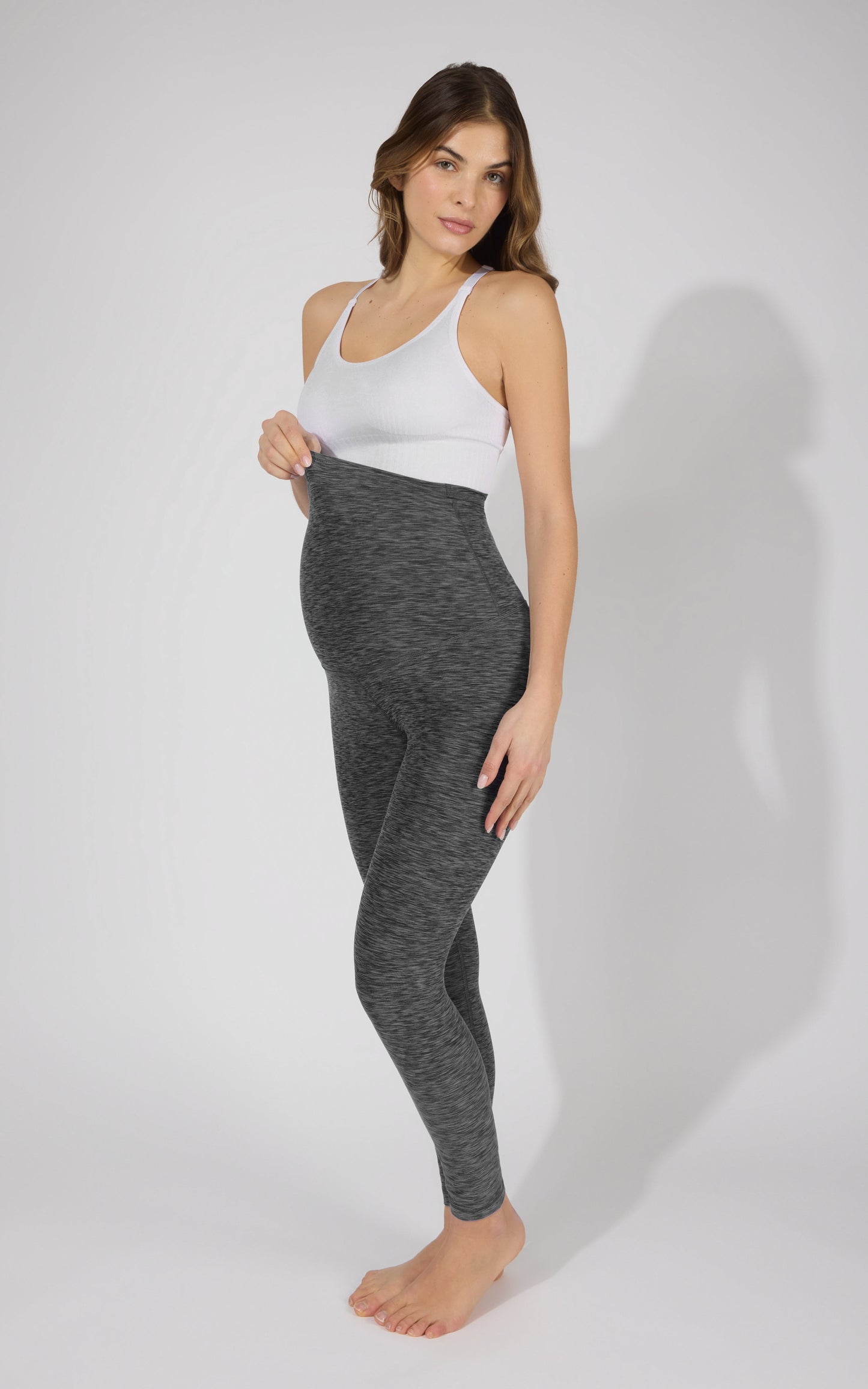 90 Degree by Reflex Maternity Heathered Lux Ankle Legging
