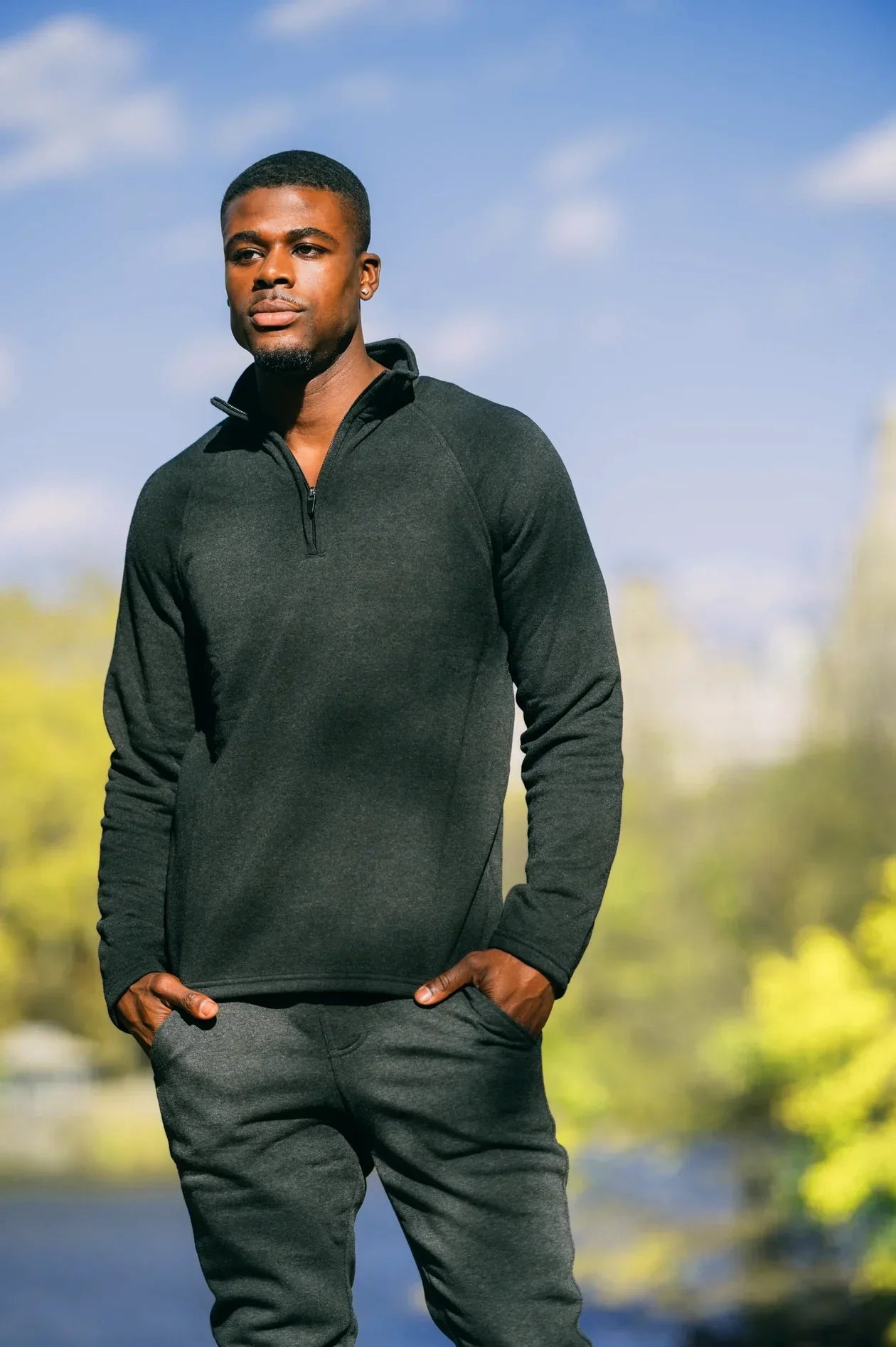90 Degree by Reflex Men's Lightweight Comfytek Half Zip Top