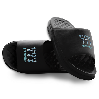 444 Angel Number Motive Slide Sandals