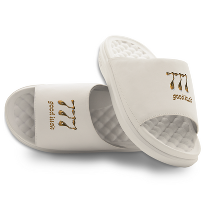 777 Angel Number Motive Slide Sandals
