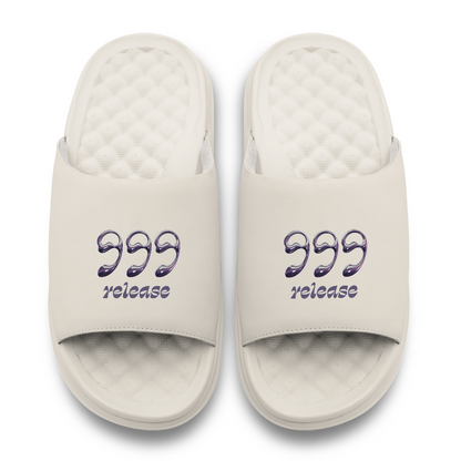 999 Angel Number Motive Slide Sandals