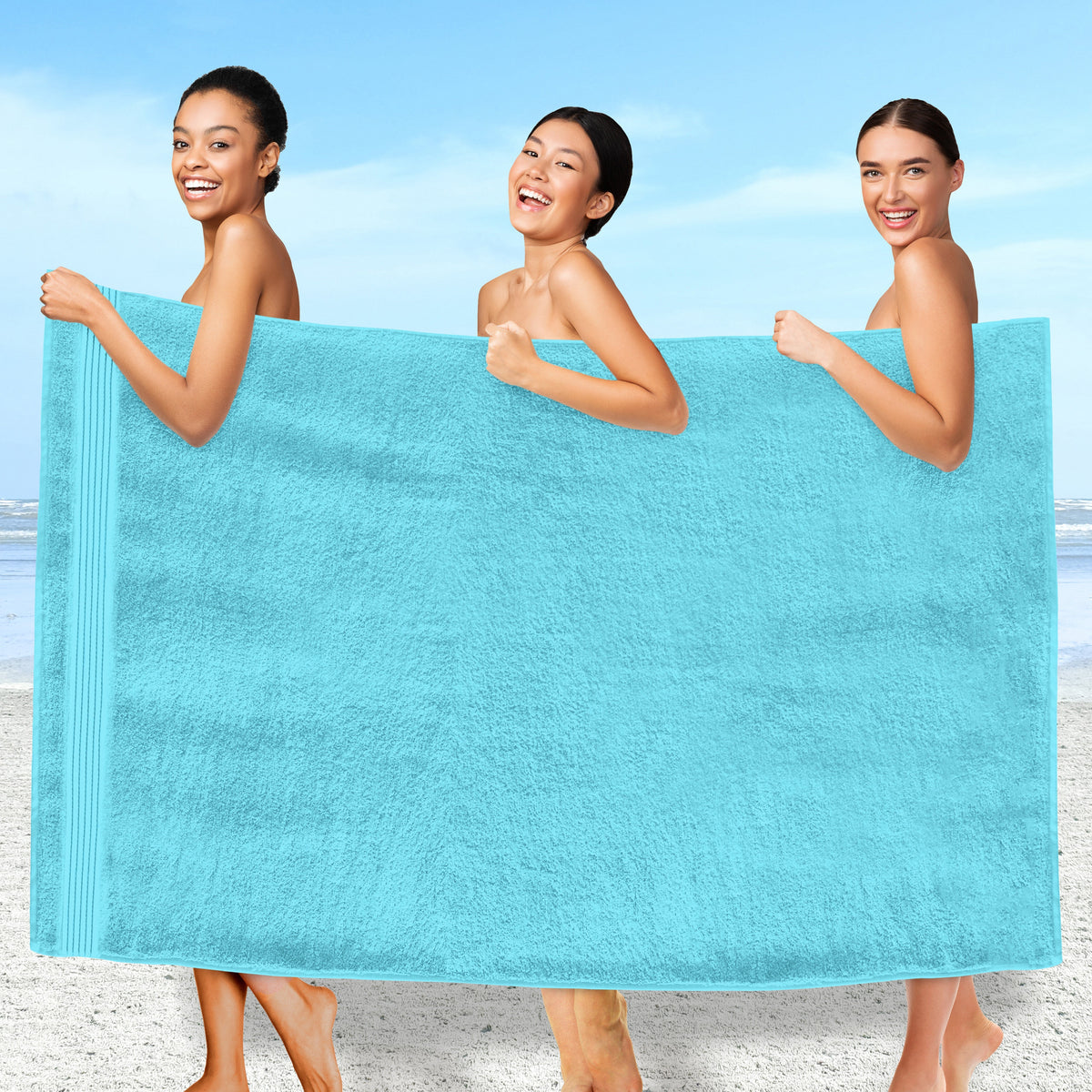 Elegant Comfort 1 Piece Premium Turkish Cotton Oversized Bath Sheet Towel 40 x 80 Inch