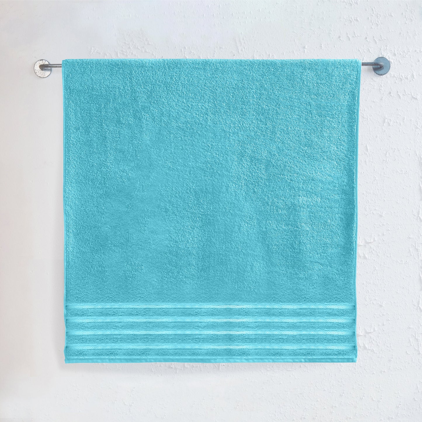 Elegant Comfort 1-Piece Premium Turkish Cotton 4 Lines Stripe Jumbo Towel, 35x 70 inch