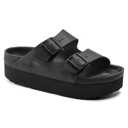 Birkenstock Unisex Arizona Pap Chunky Natural Leather Black