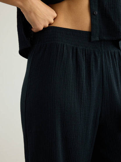 Aura Palazzo Pants - Black