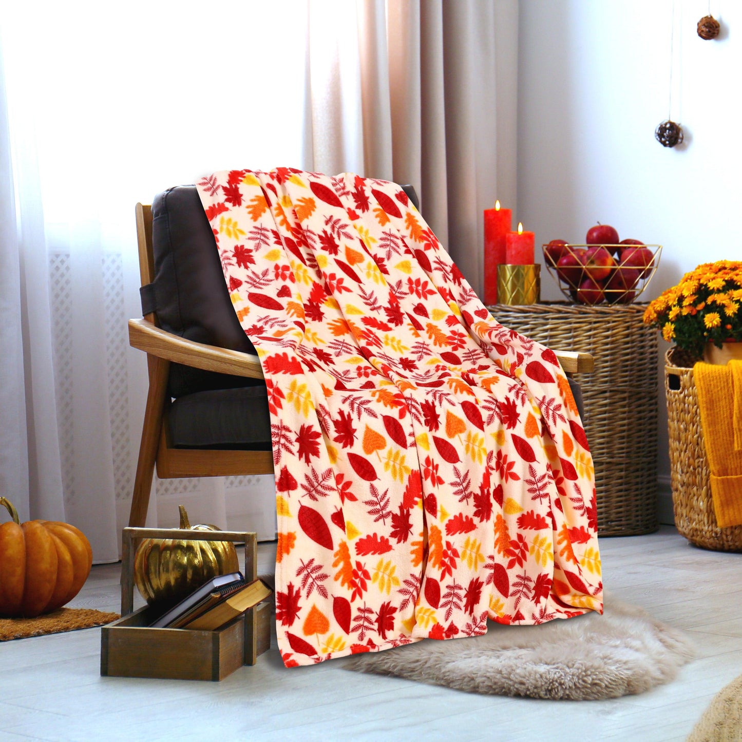 Elegant Comfort Halloween Theme Fleece Throw Blankets  - Velvety Feel, 50 x 60 inches