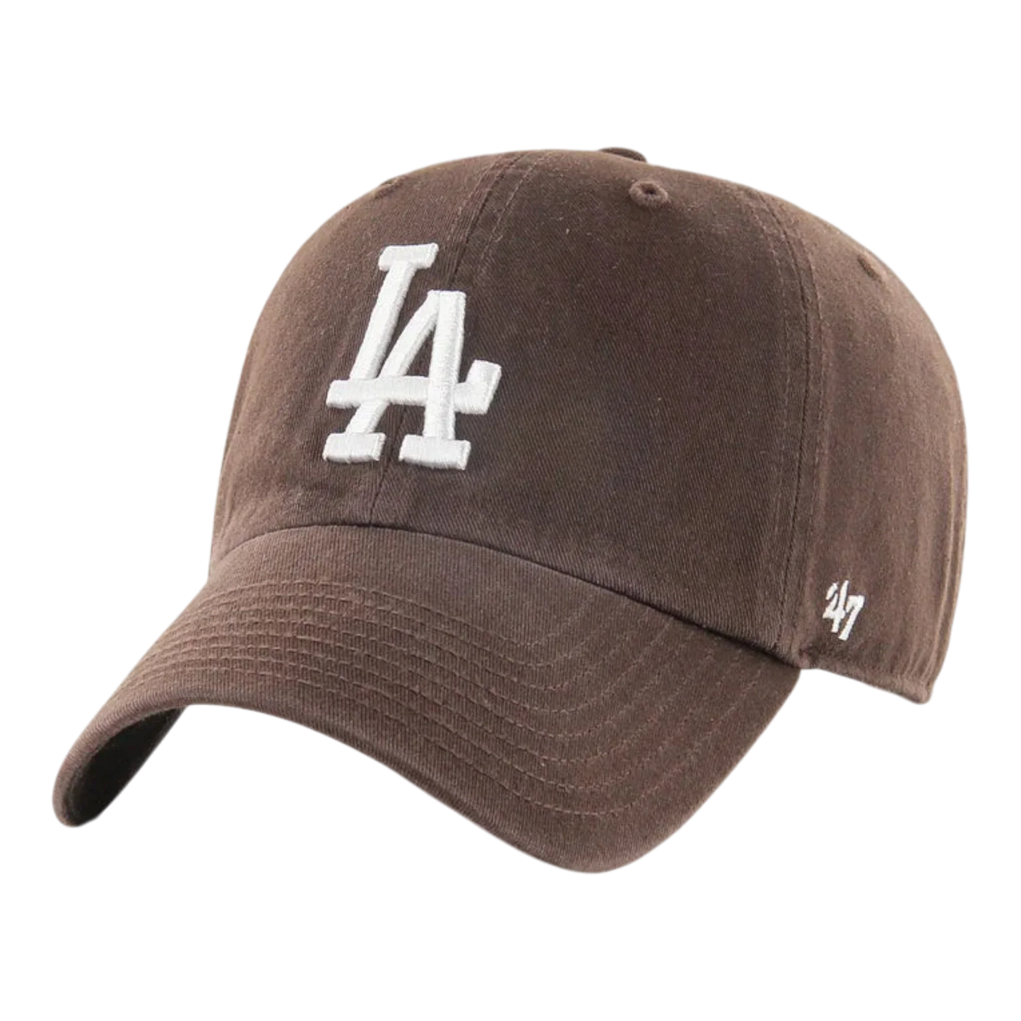 47 Brand Clean Up Los Angeles Dodgers Strapback Hat — Brown Adjustable Cap