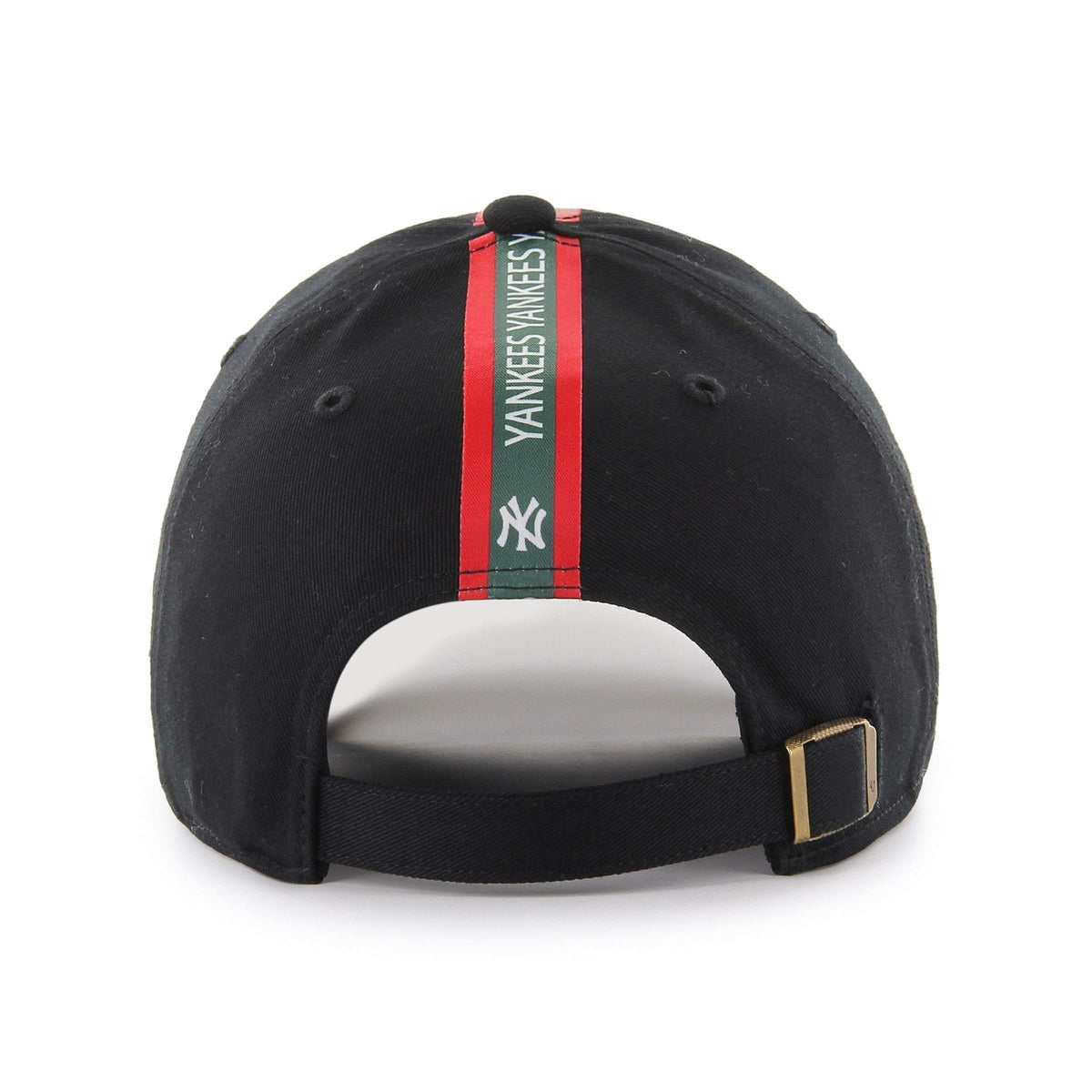 47 Brand Men's Ny Yankees Triple Stripe Clean Up Strapback Black/Green/Red