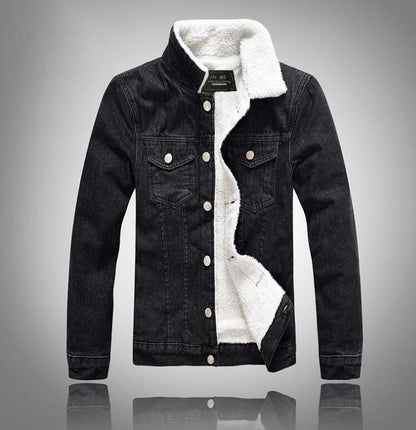 Men's Fleece Denim Jacket