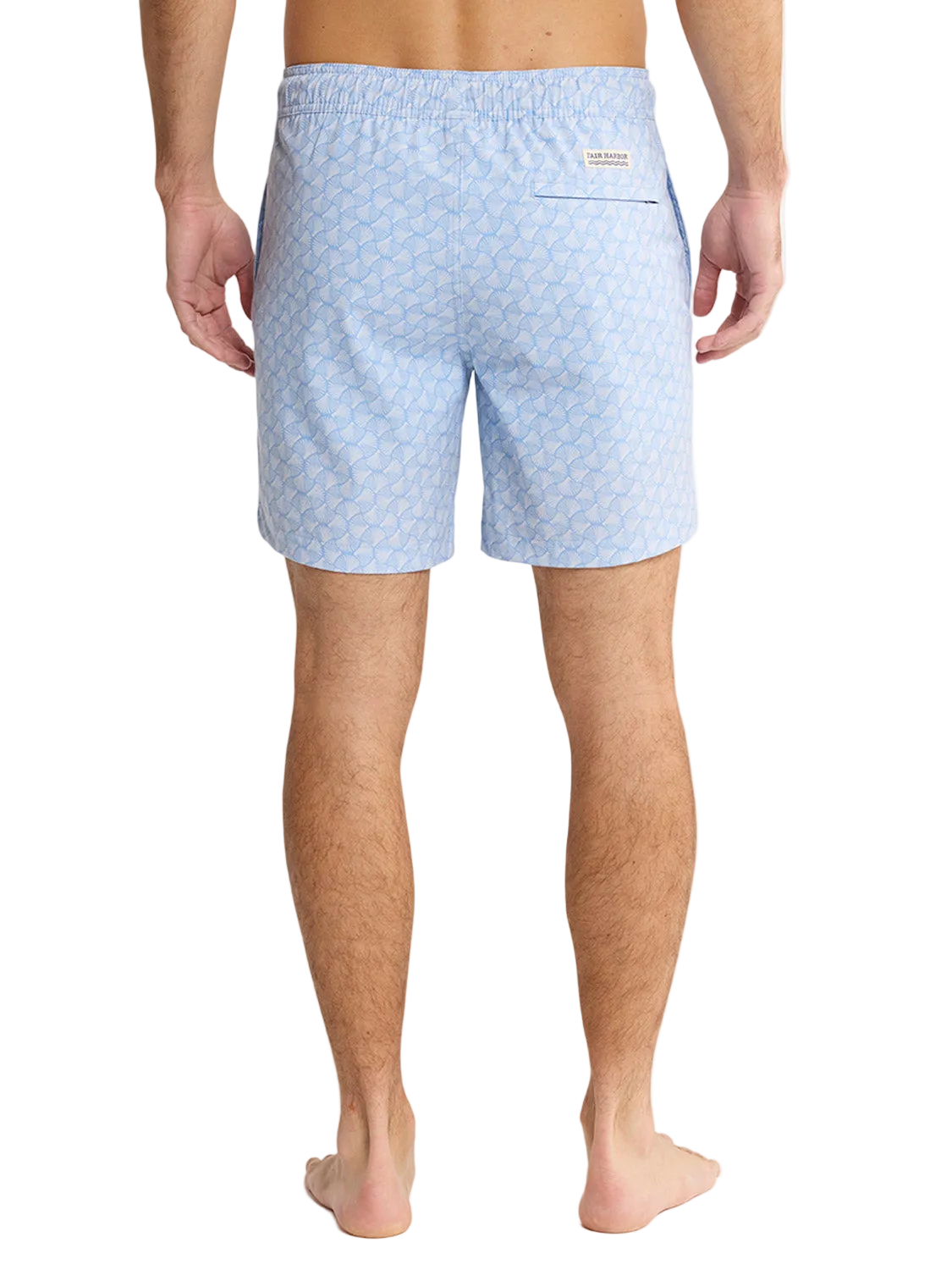 Fair Harbor Men's The Bayberry Swim Trunk Boardshorts - Sky Blue Shells