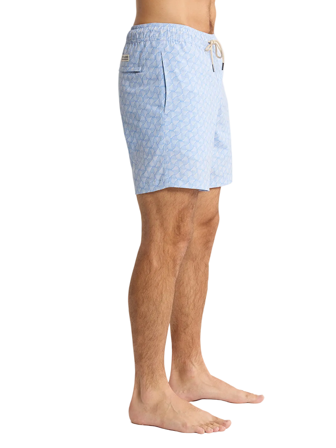Fair Harbor Men's The Bayberry Swim Trunk Boardshorts - Sky Blue Shells