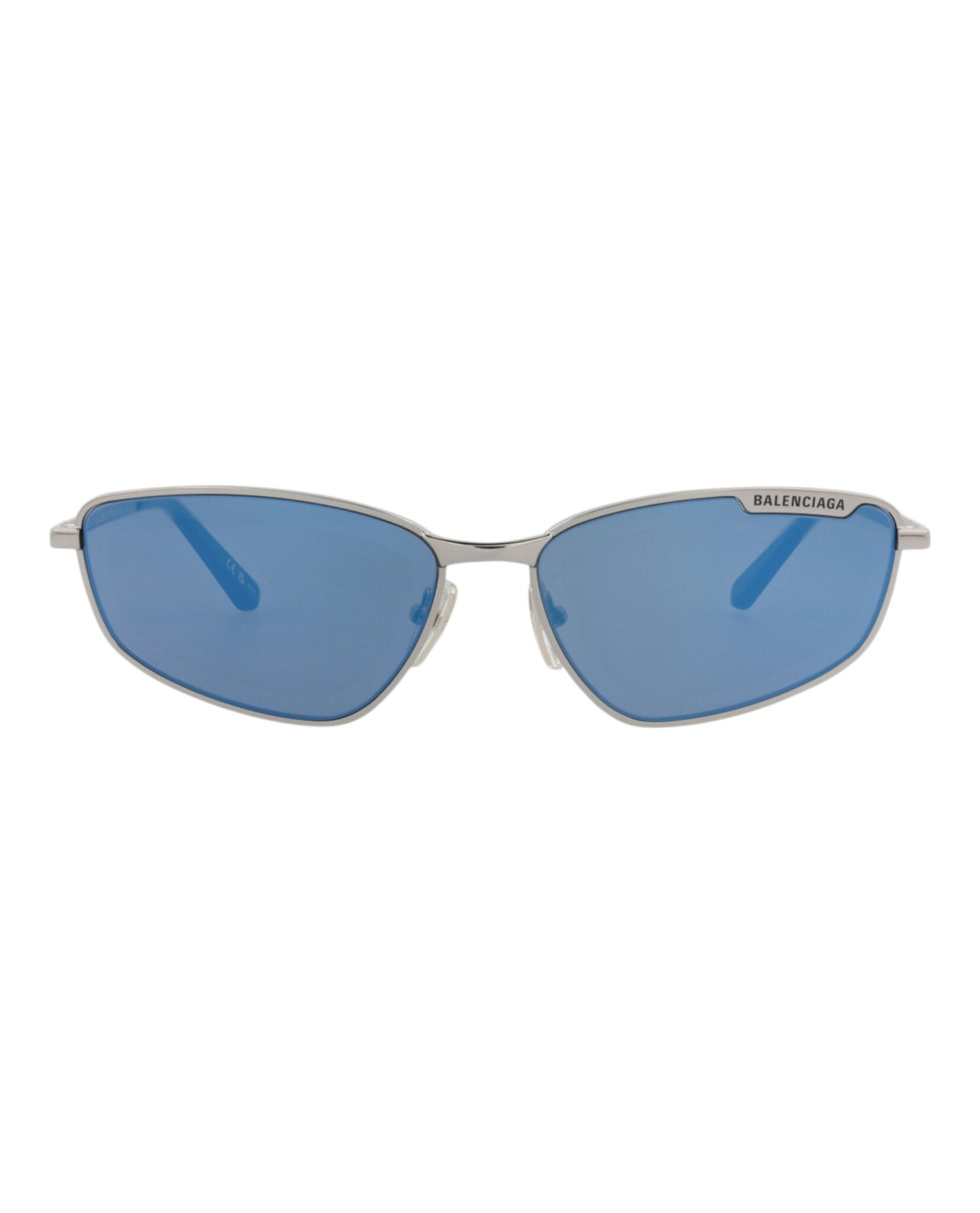 Balenciaga Square-Frame Metal Sunglasses