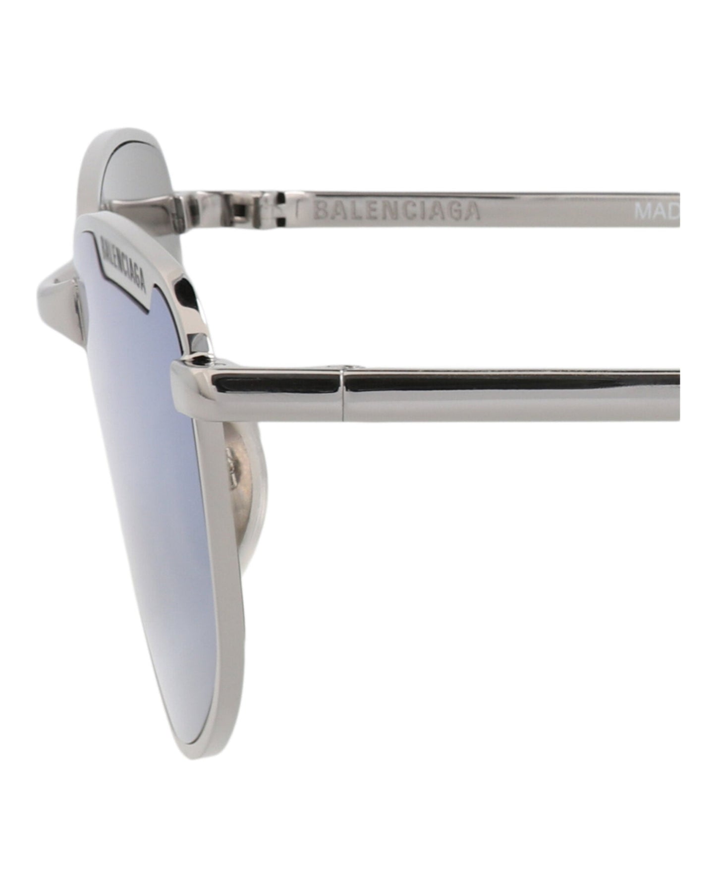 Balenciaga Square-Frame Metal Sunglasses
