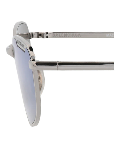 Balenciaga Square-Frame Metal Sunglasses