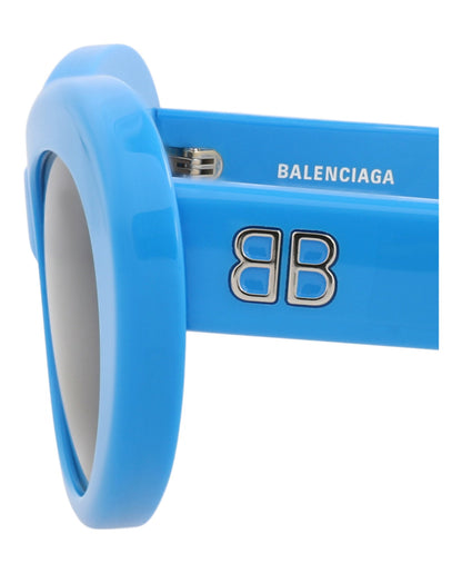 Balenciaga Round-Frame Recycled Acetate Sunglasses