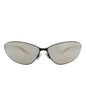 Balenciaga Shield-Frame Metal Sunglasses