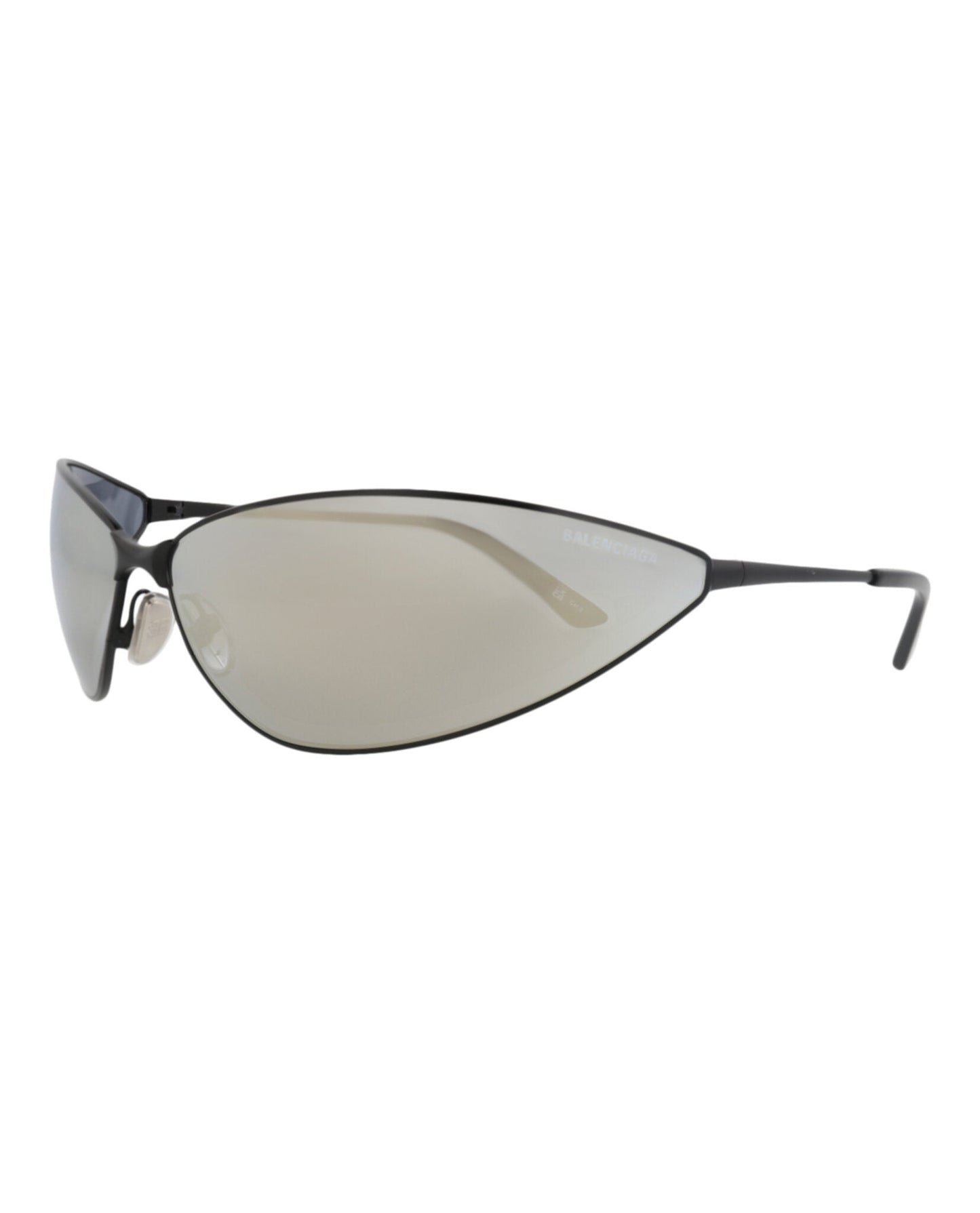Balenciaga Shield-Frame Metal Sunglasses