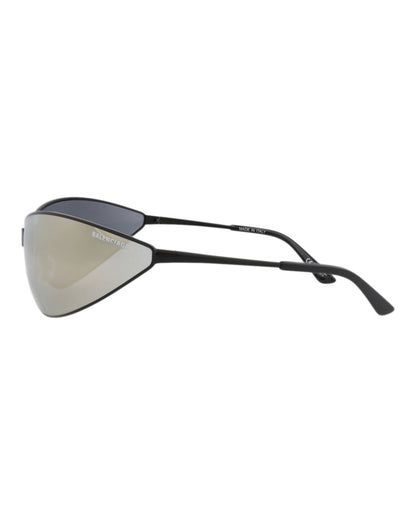 Balenciaga Shield-Frame Metal Sunglasses