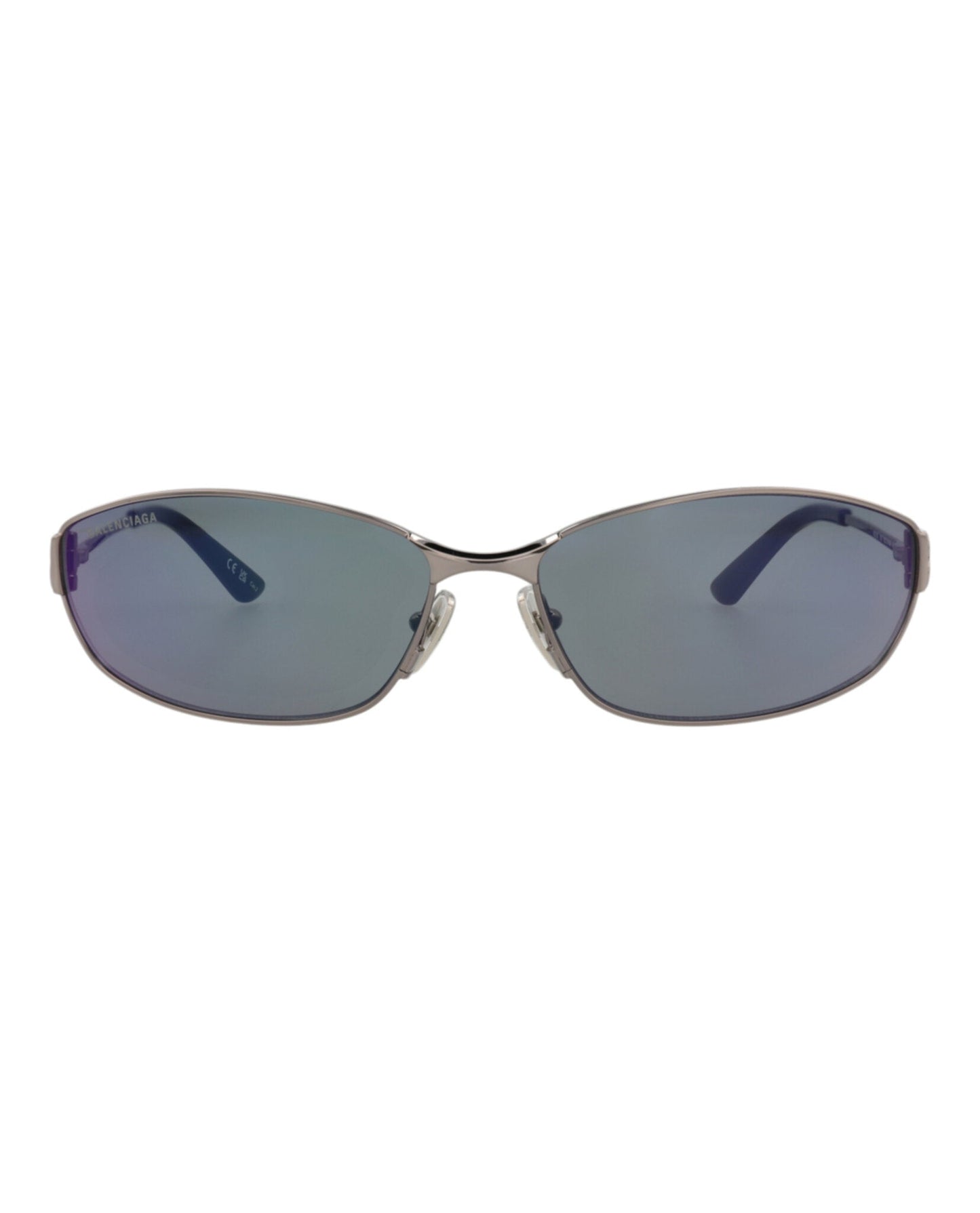 Balenciaga Square-Frame Metal Sunglasses