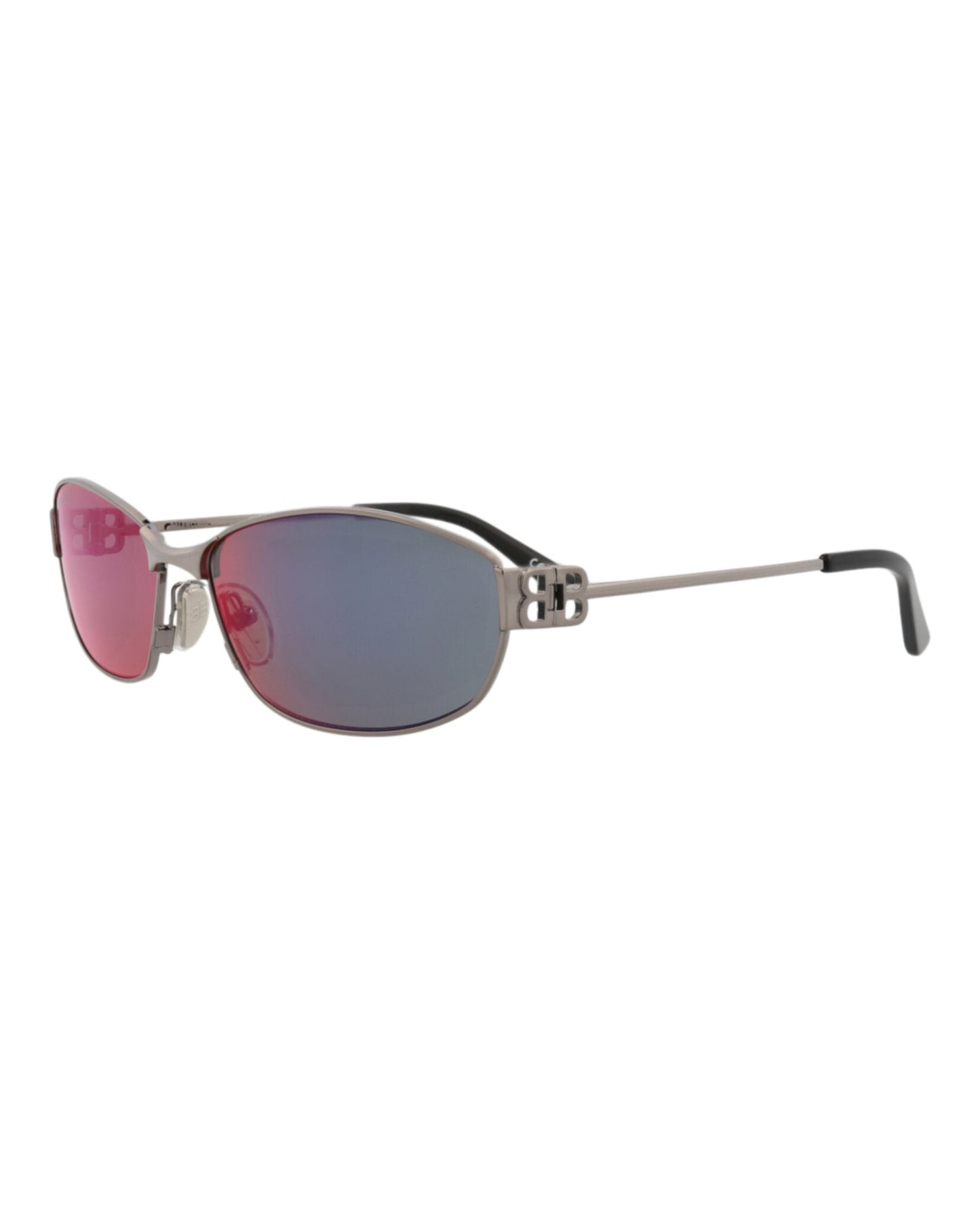 Balenciaga Square-Frame Metal Sunglasses