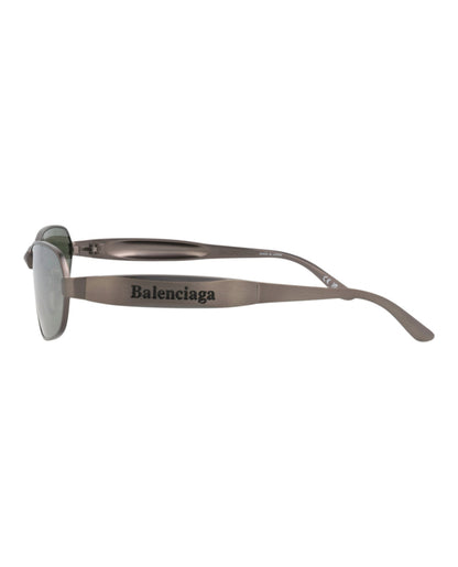Balenciaga Square-Frame Metal Sunglasses
