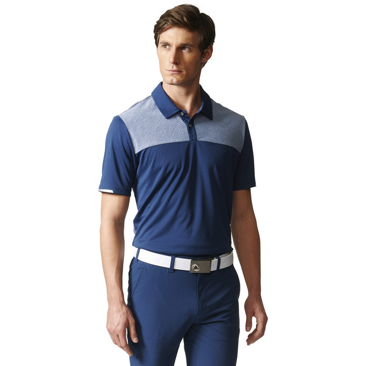 adidas Men's Climachill Heatherblock Golf Polo Shirt Polos
