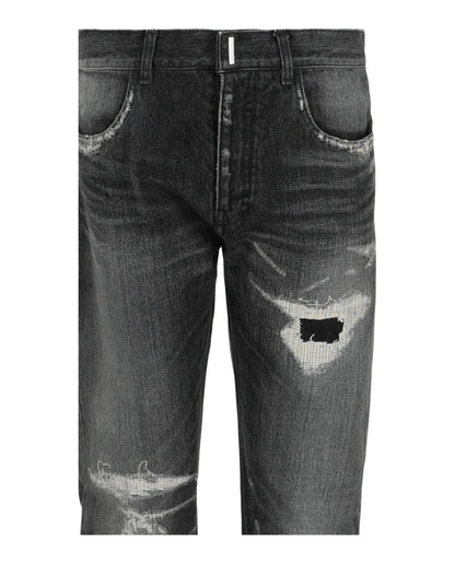 Givenchy Distressed Straight-Leg Jeans
