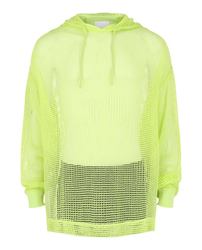 Givenchy Hooded Mesh Long Sleeve T-Shirt