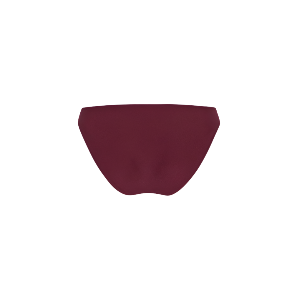 Kulani Kinis Minimal Full Coverage Bikini Bottom - Sangria
