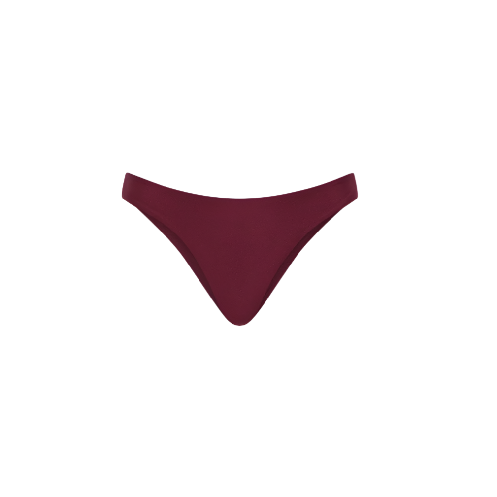 Kulani Kinis Minimal Full Coverage Bikini Bottom - Sangria
