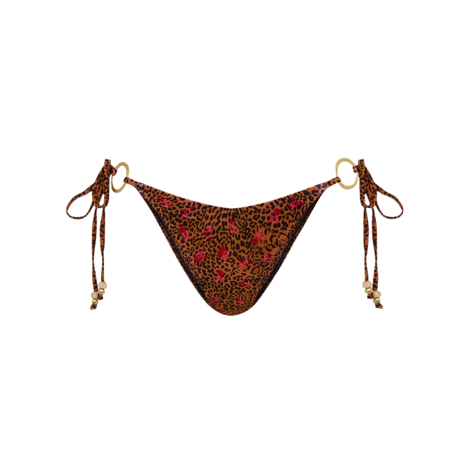 Kulani Kinis Ring Cheeky Tie Side Bikini Bottom - Wild Rose - FINAL SALE